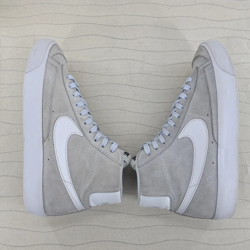 Nike Youth Blazer Mid 77 Grey Suede Leather Sneakers Shoes DC8248-001 Size 6.5Y